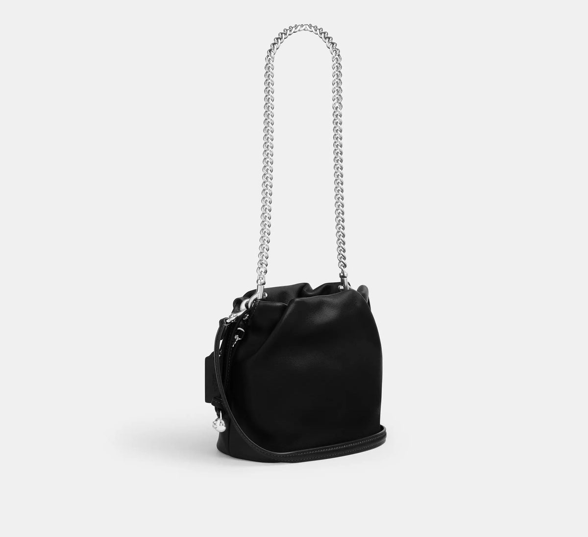 Coach Faye Mini Drawstring Bag  -  Silver/Black