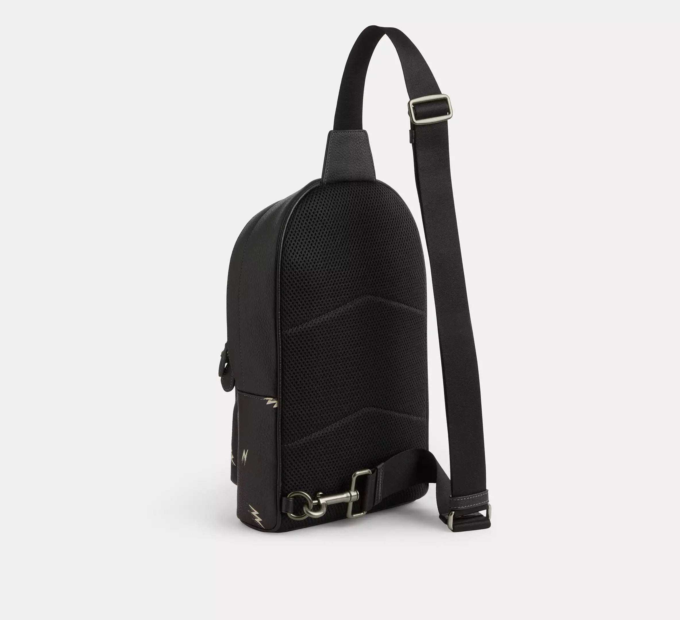 Coach West Pack With Lightning Bolt Print - Gunmetal/Black Multi