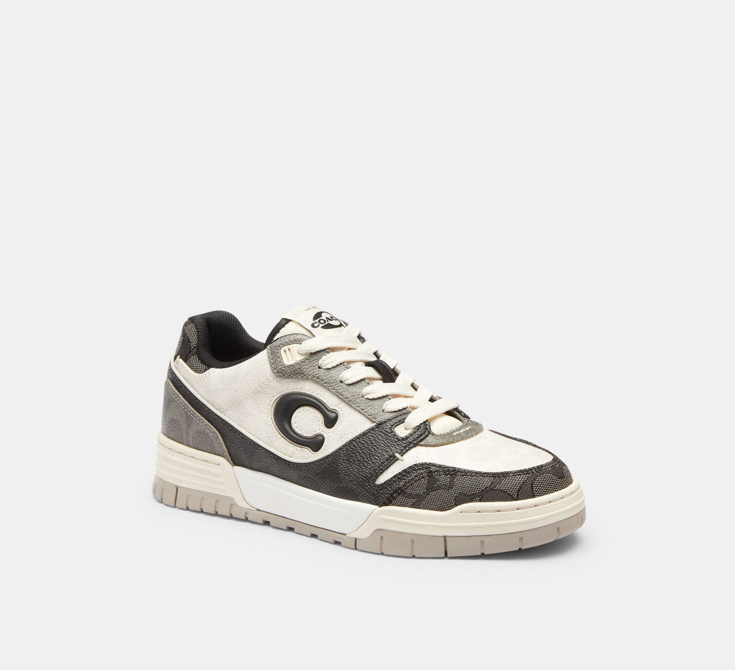 Coach Women's Soho Sneaker In Mixed Signature -  Black/Chalk