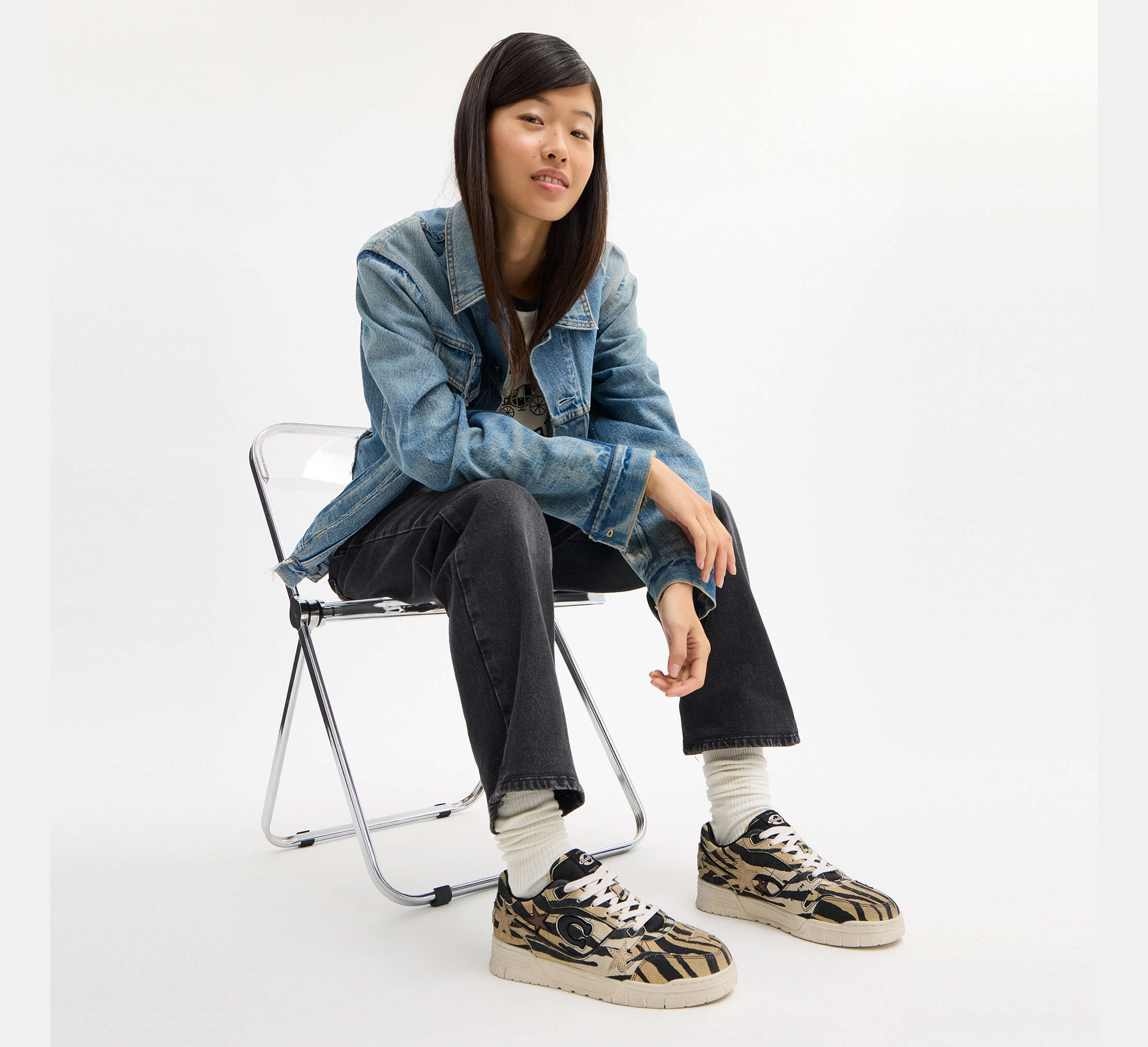 Coach Women's Soho Sneaker With Stars - Tiger Multi