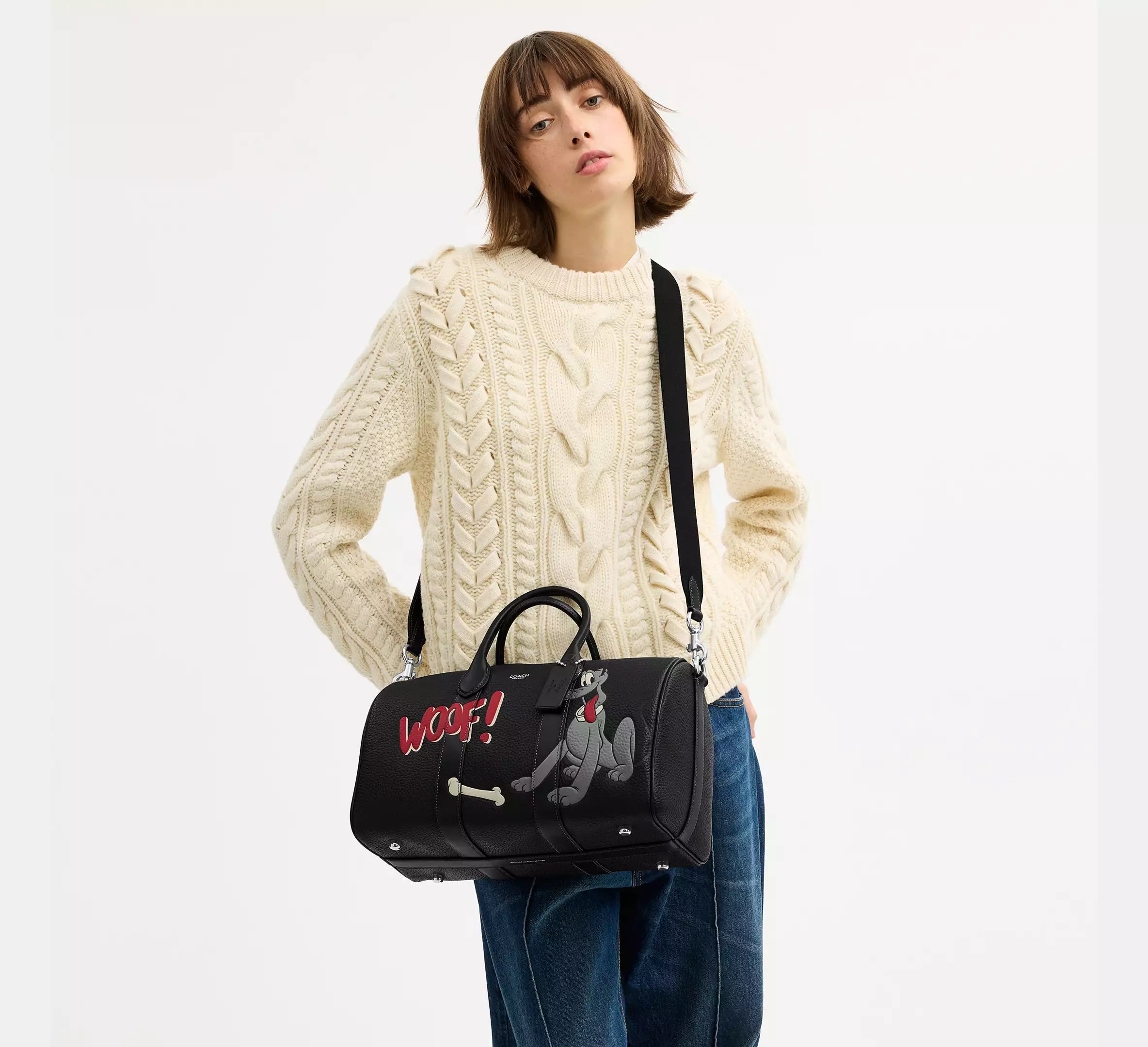 Coach Disney X Coach Compass Bag 35 With Pluto  -  Black