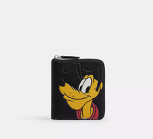 Coach Disney X Coach Zip Around Coin Wallet With Pluto  -   Black