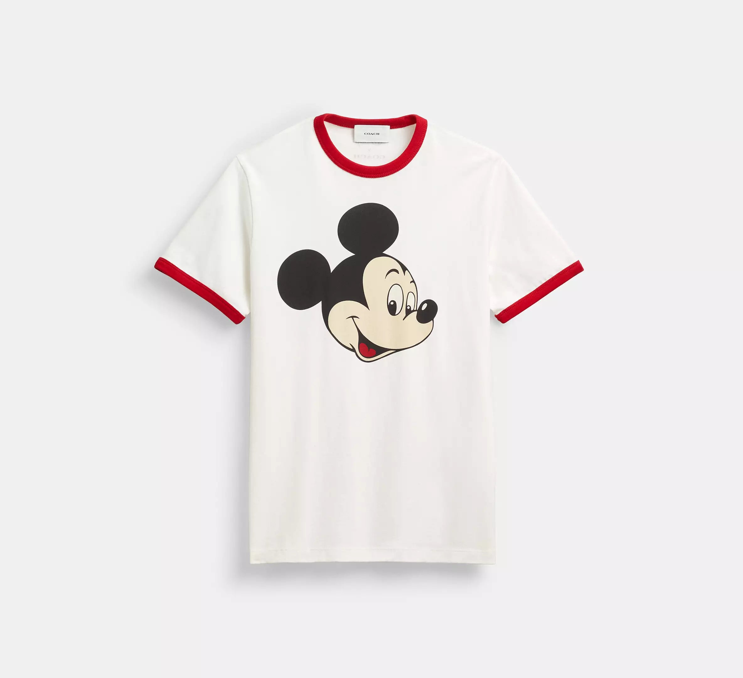 Coach Disney X Coach Mickey Graphic Ringer T-Shirt In Organic Cotton ...