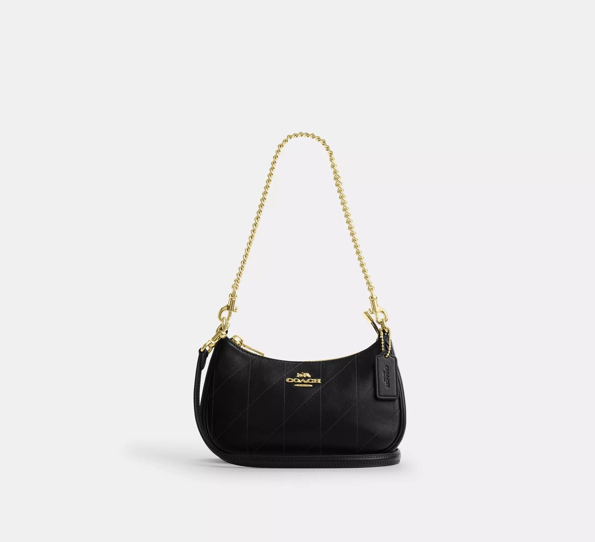 Coach Teri Mini Crossbody Bag With Quilting - Gold/Black