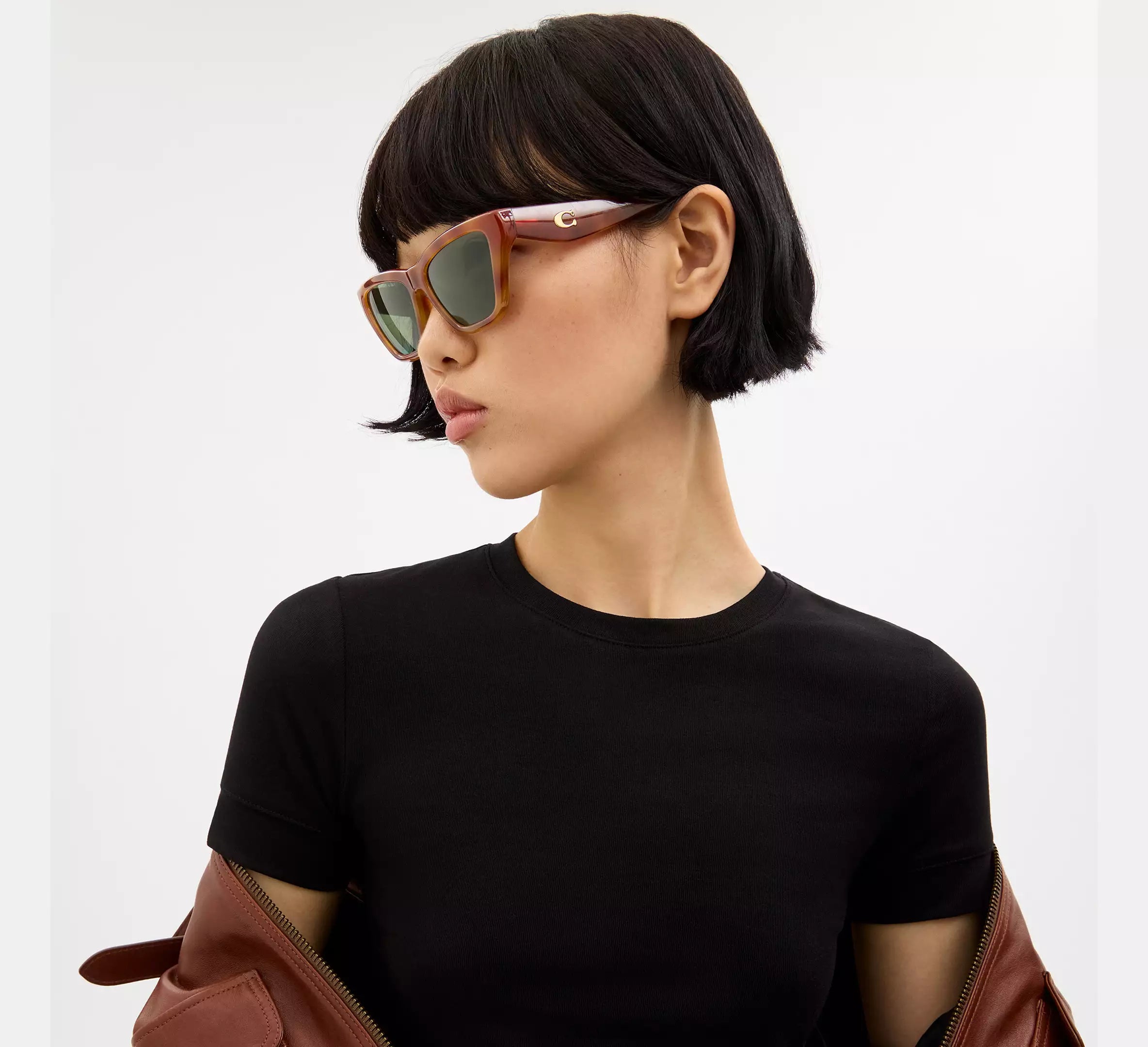 Coach C Hardware Cat Eye Sunglasses  -  Tortoise