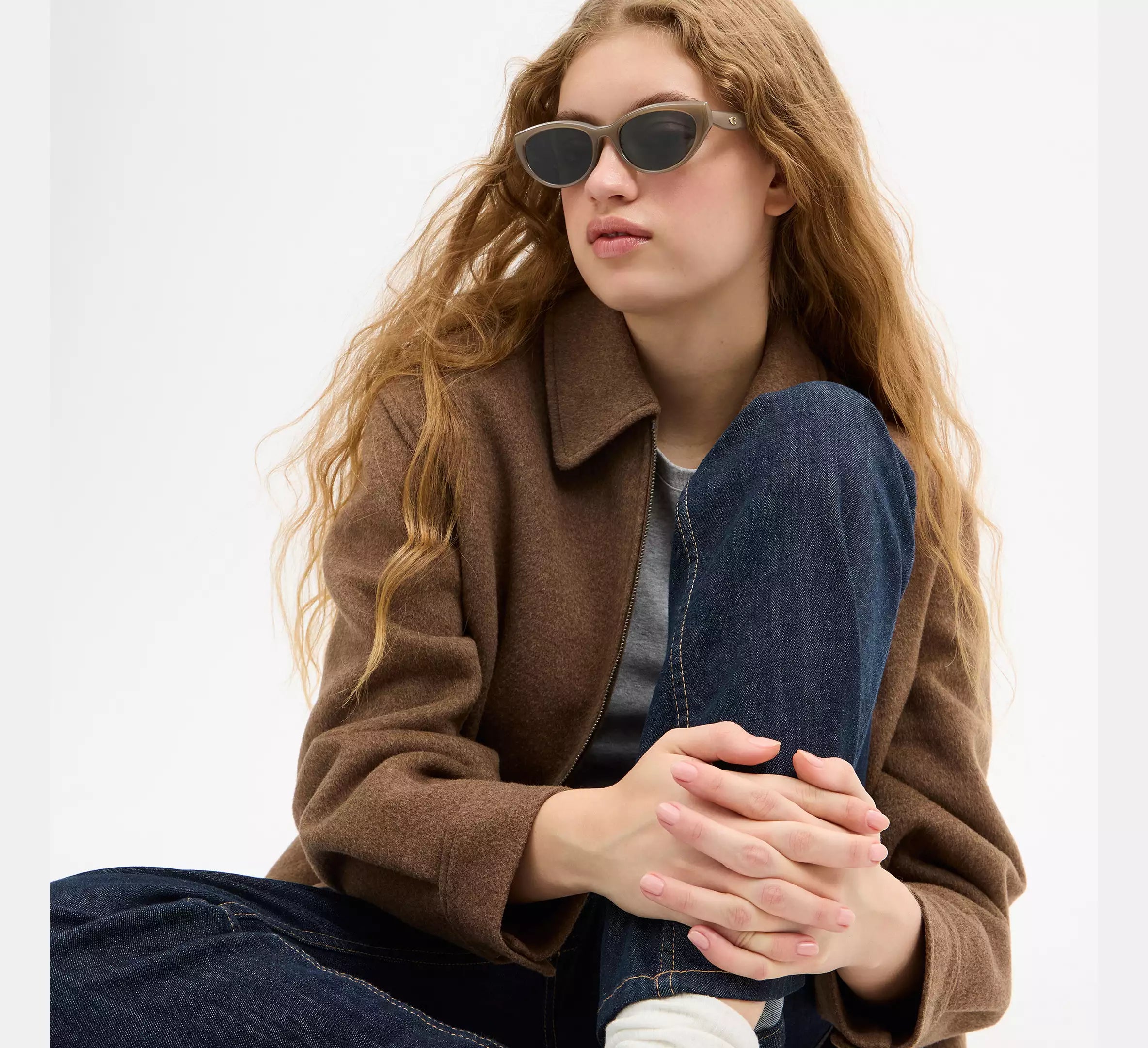 Coach C Hardware Oval Cat Eye Sunglasses  - Toasted Sesame