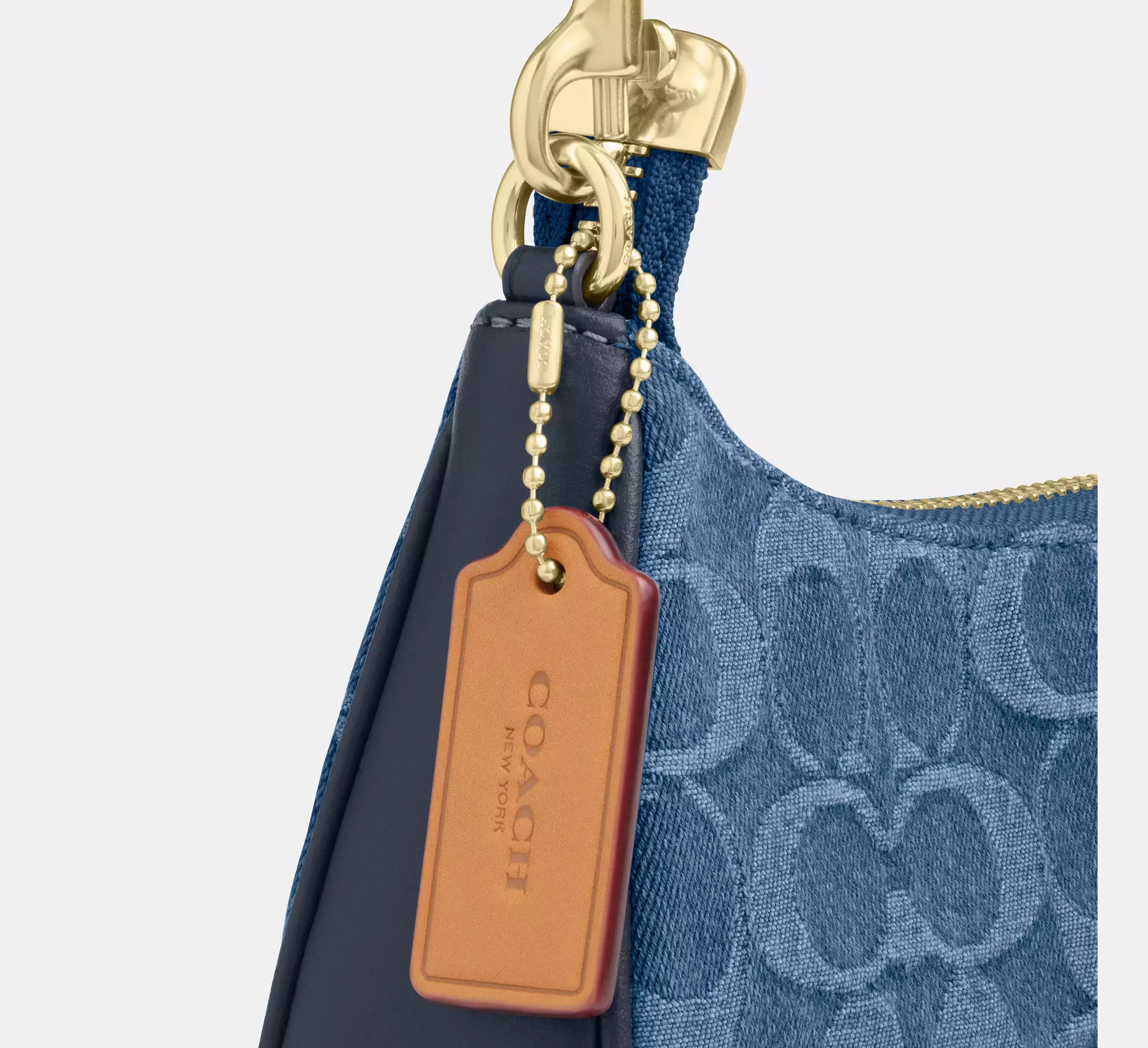 Coach Teri Mini Crossbody Bag In Signature Denim - Gold/Indigo