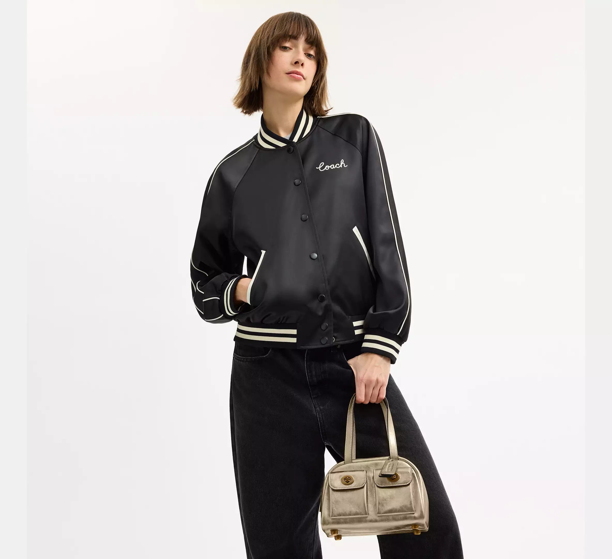 Coach Twin Turnlock Bag 20  -  Dark Brass/Light Gold