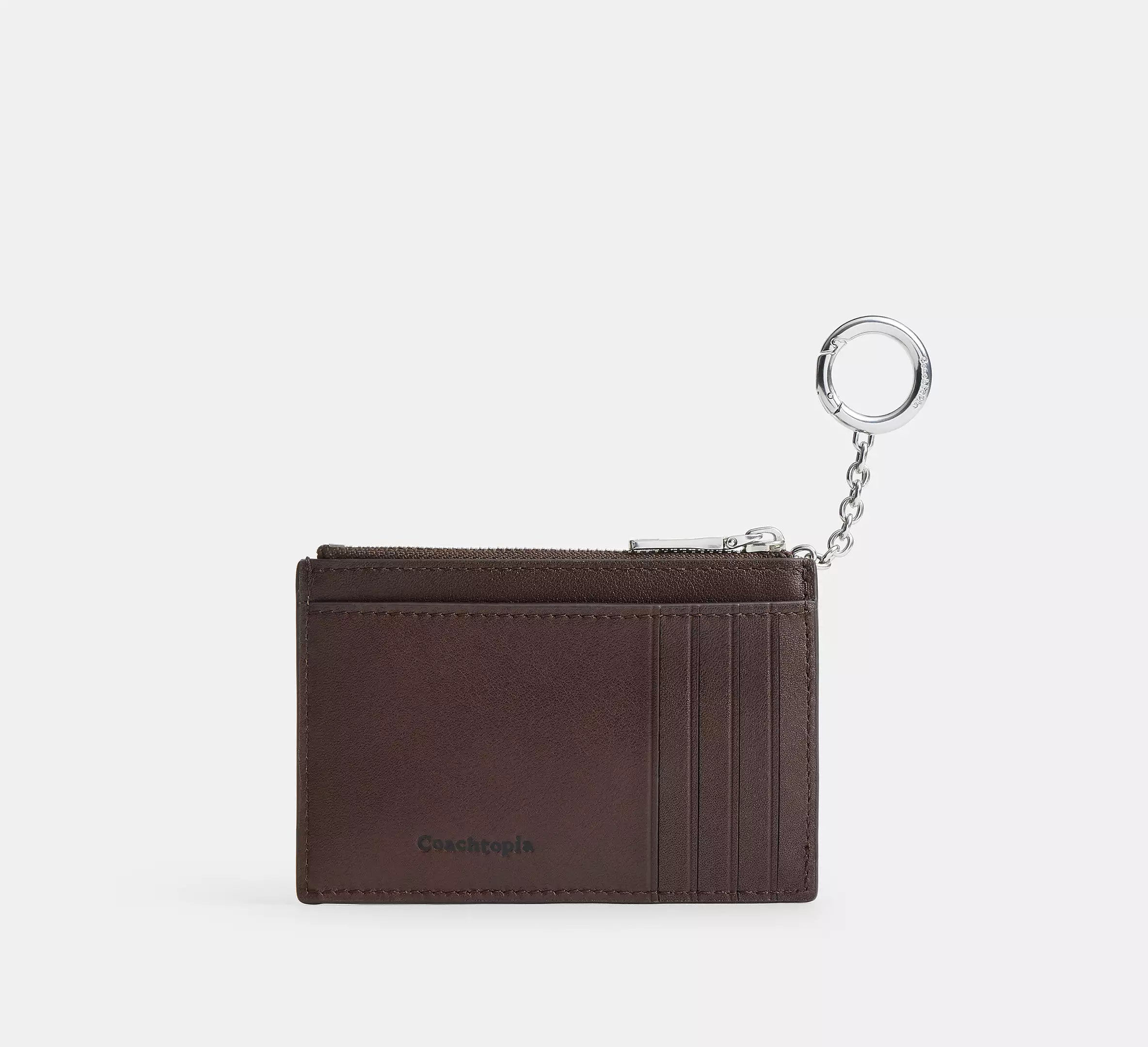 Caoch Alter/Ego Zip Card Case With Key Ring  -   Neutral