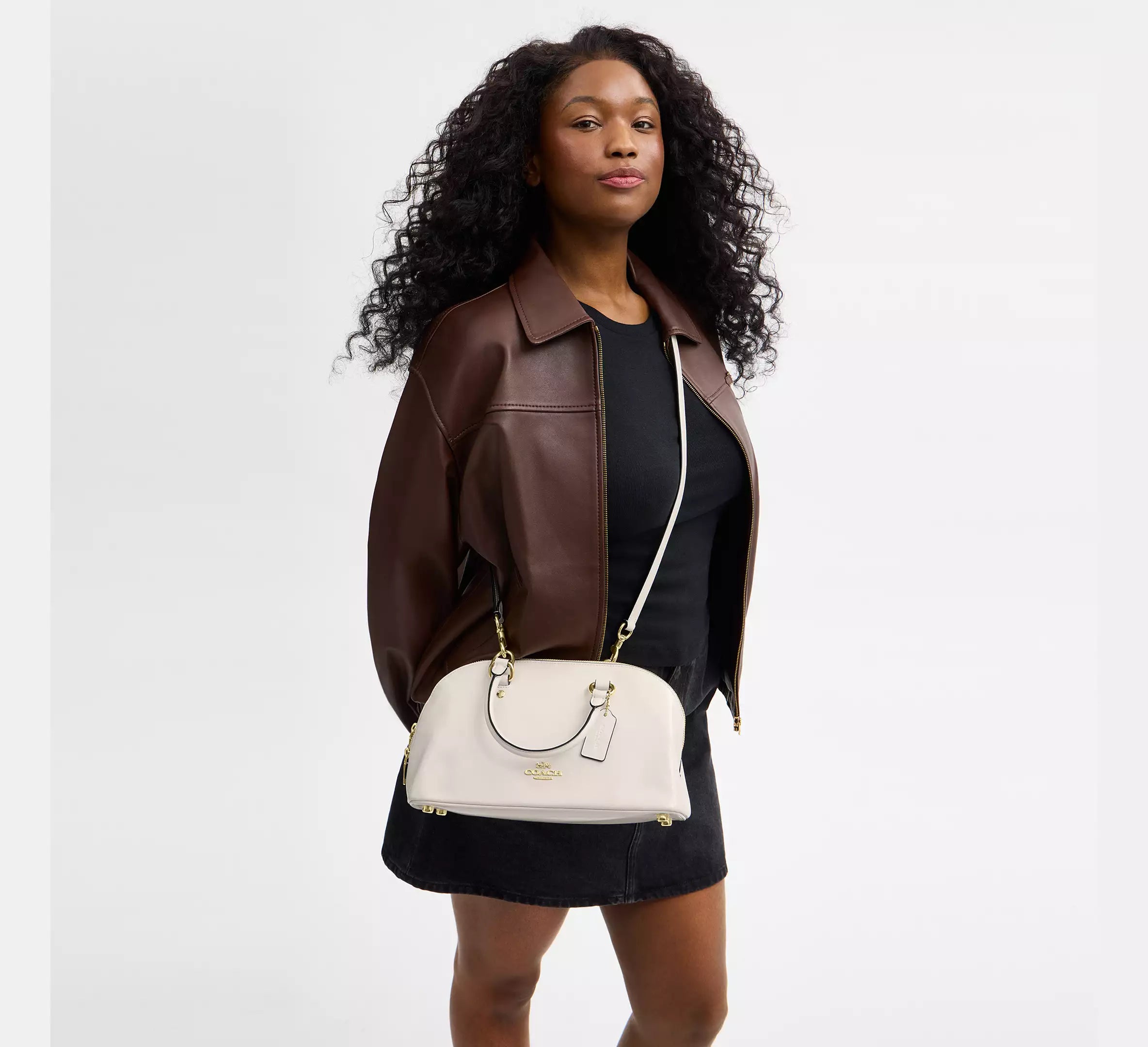 Coach Lara Satchel Bag - Gold/Chalk – Kanadadan Kapına Coach Lara Satchel Bag - Gold/Chalk – Kanadadan Kapına
