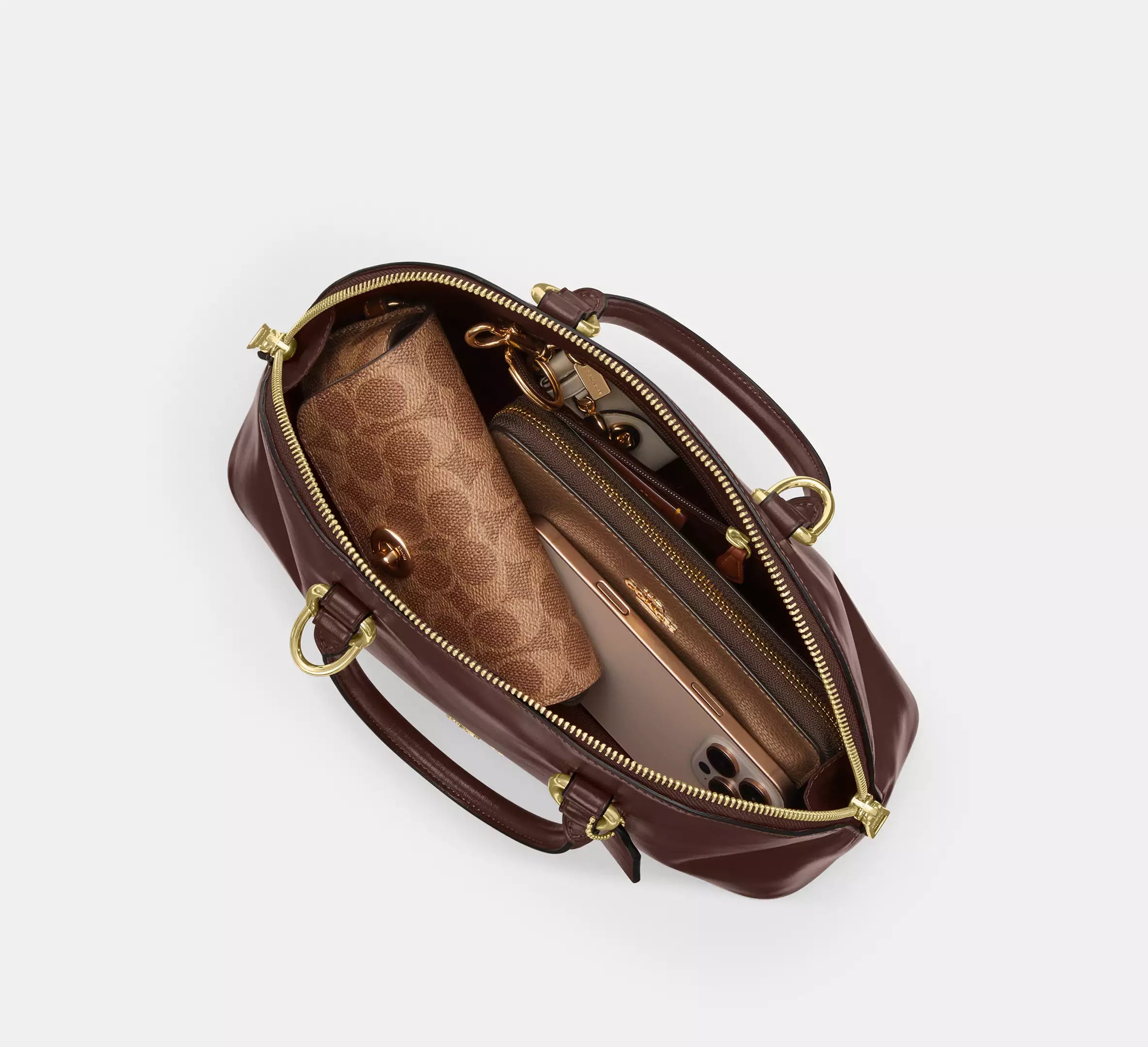 kurownzさん Coach Lara Satchel Bag - Gold/Maple – Kanadadan Kapına