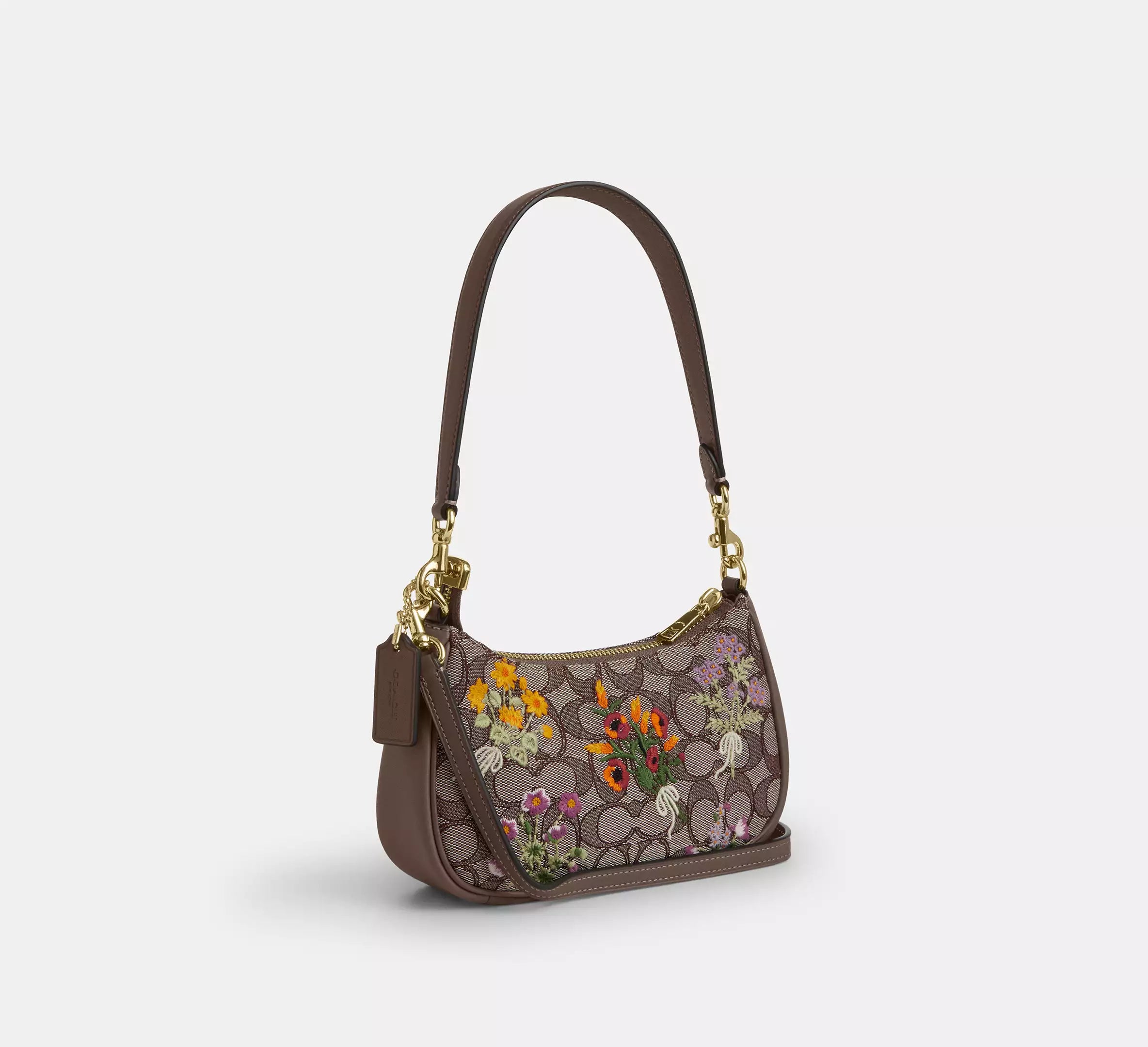 Coach Teri Mini Crossbody Bag In Signature Jacquard With Floral