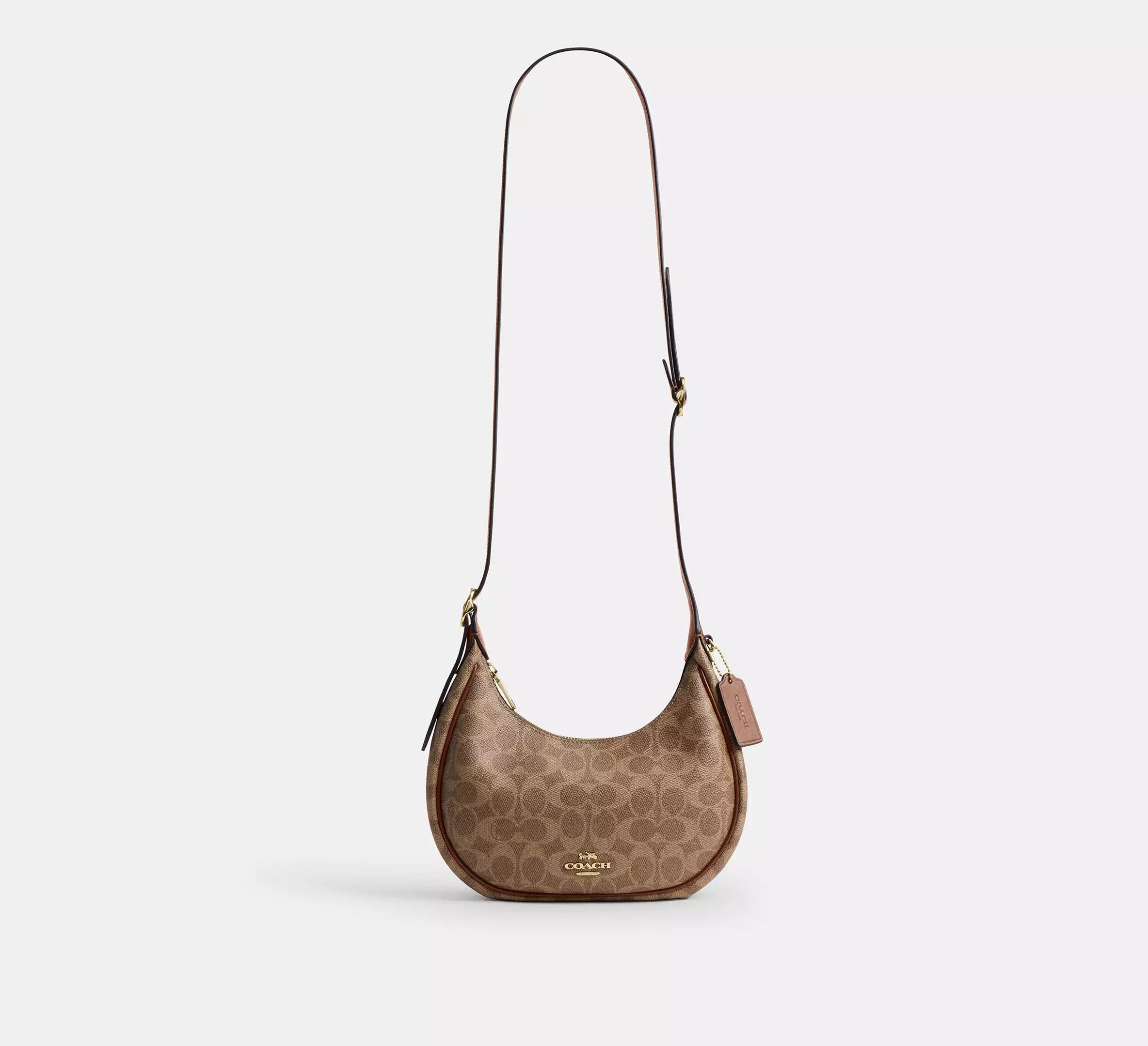 Coach Emily Shoulder Bag In Signature - Gold/Tan/Brown – Kanadadan