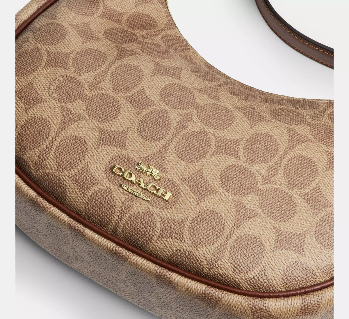 Coach Emily Shoulder Bag In Signature - Gold/Tan/Brown - Hemen Teslimde