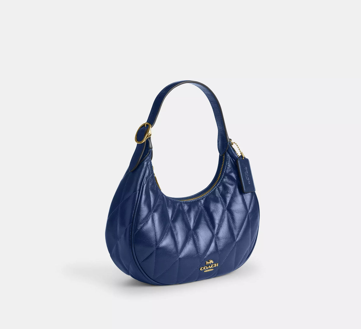 Coach Emily Shoulder Bag With Quilting   -  Gold/Deep Blue