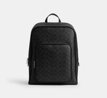 Coach Aiden Backpack In Signature  -  Silver/Black Signature
