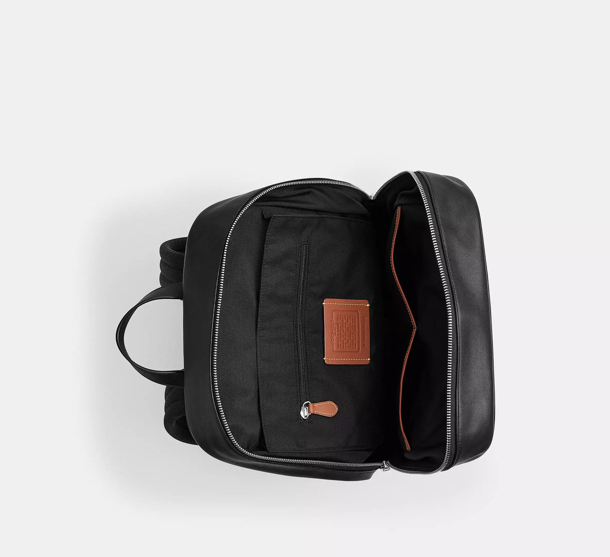 Coach Aiden Backpack In Signature  -  Silver/Black Signature