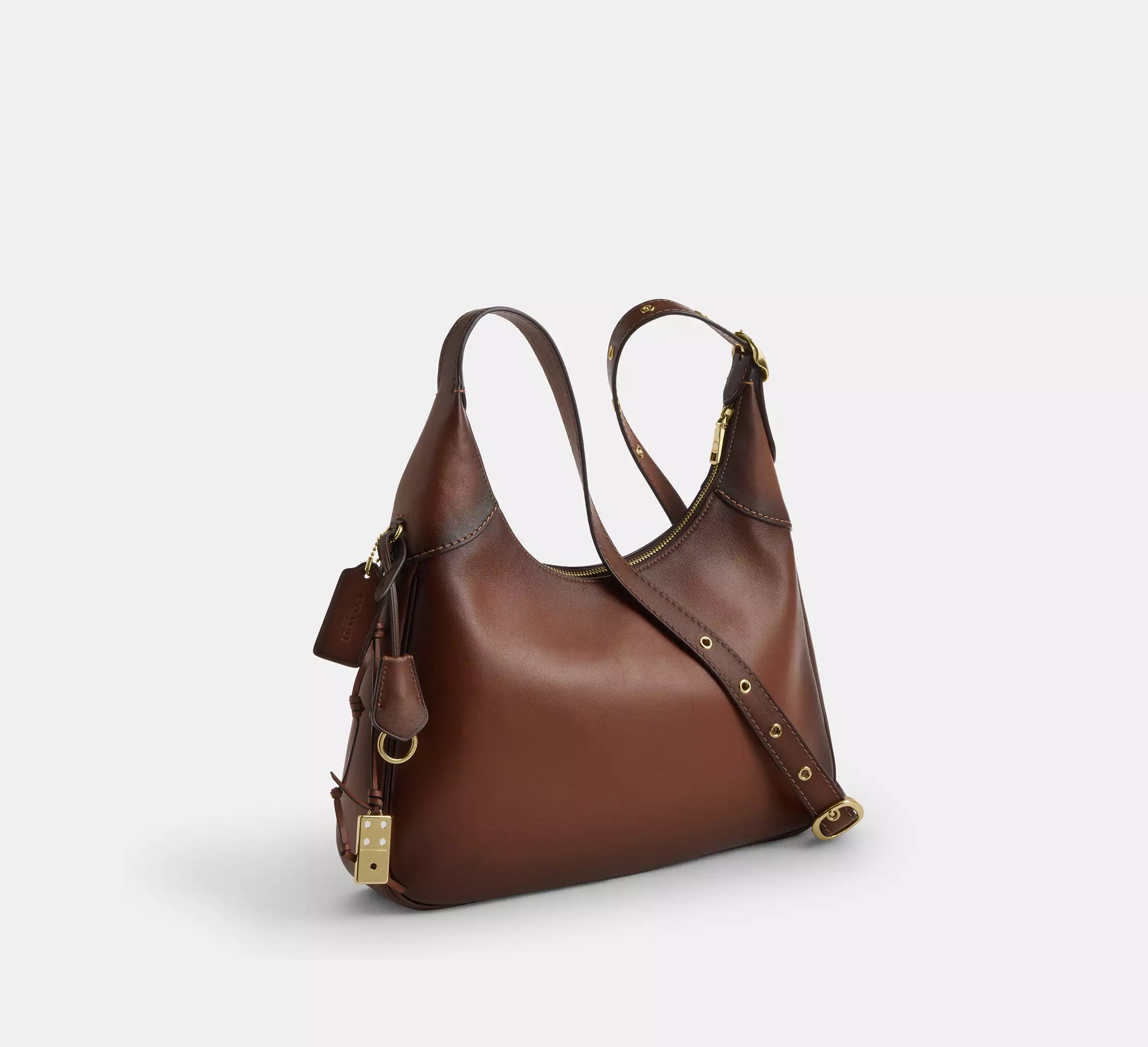 Coach Ella Shoulder Bag -  Gold/Redwood