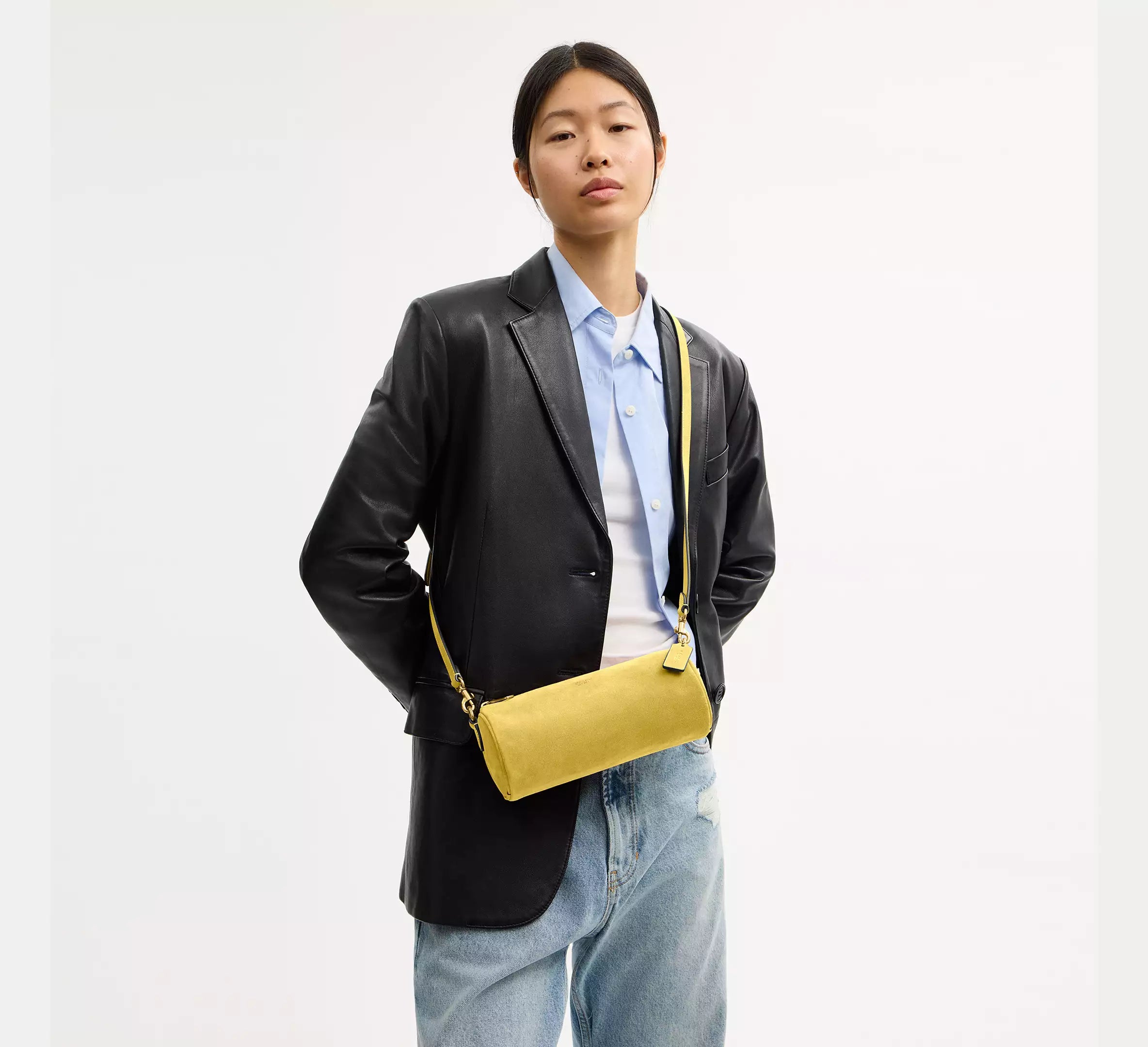 Coach Barrel Bag  -  Brass/Light Citron