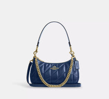 Coach Teri Shoulder Bag With Quilting  -  Gold/Deep Blue