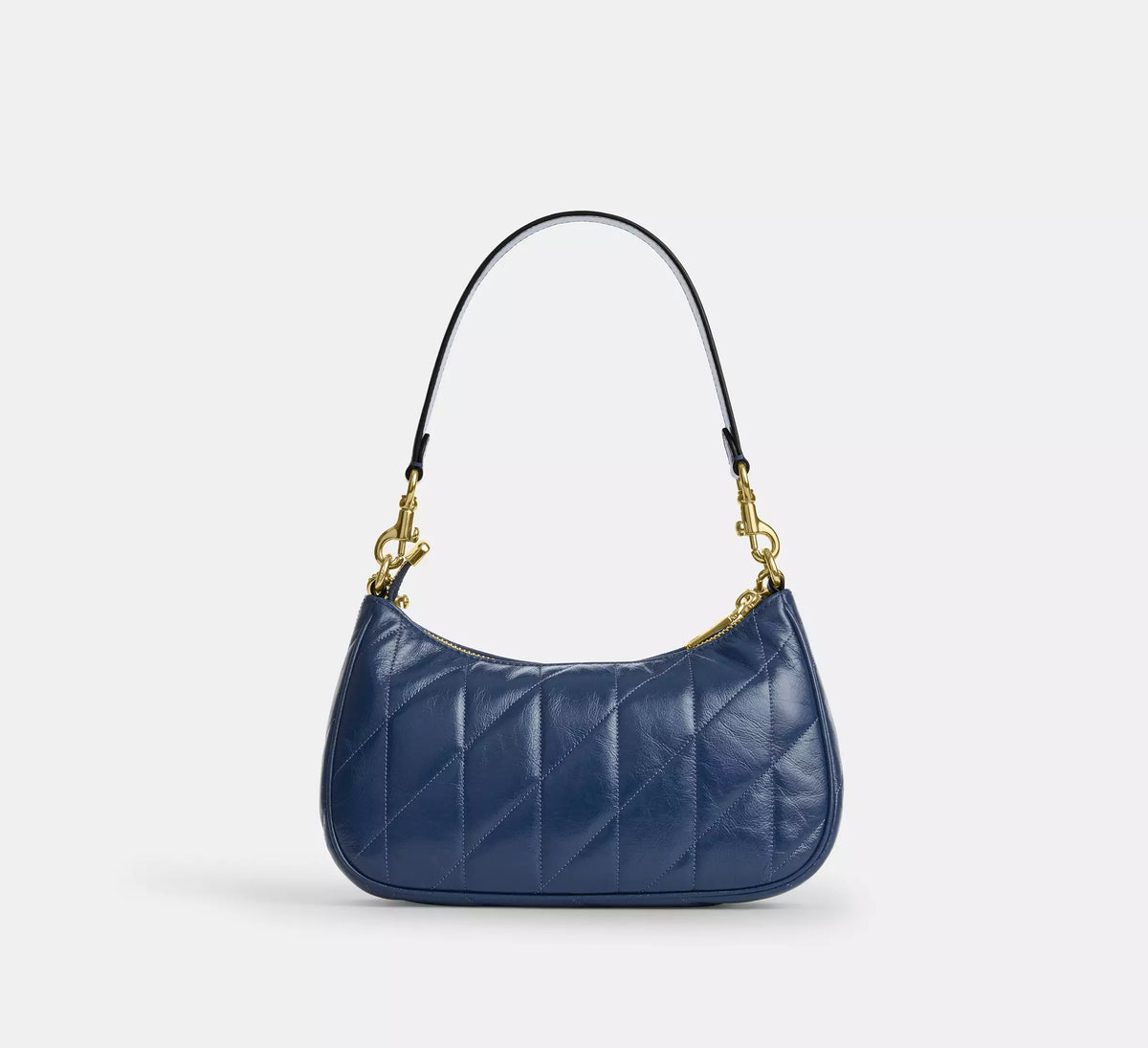 Coach Teri Shoulder Bag With Quilting  -  Gold/Deep Blue