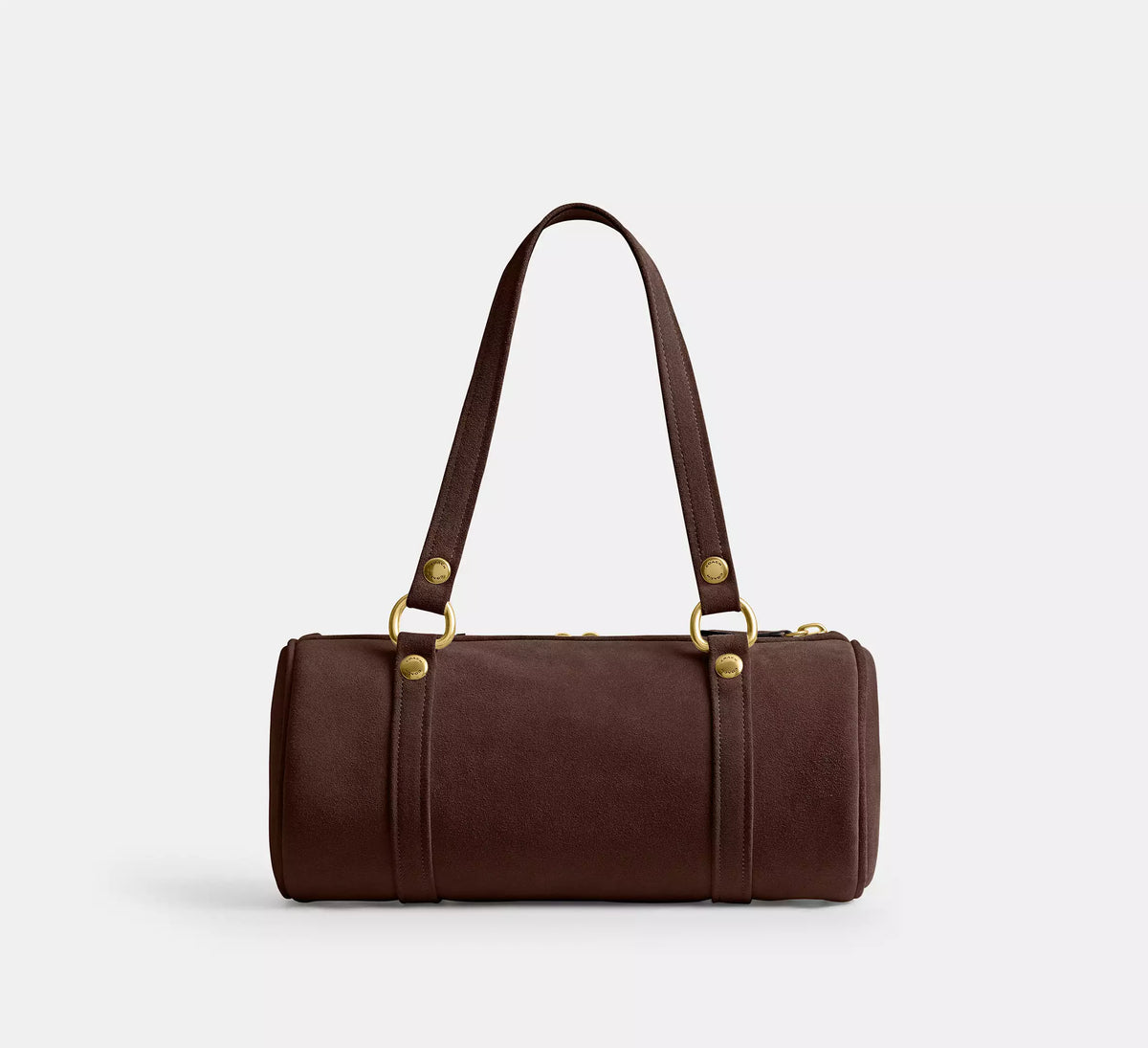 Coach Kisslock Barrel Bag -  Brass/Dark Chocolate