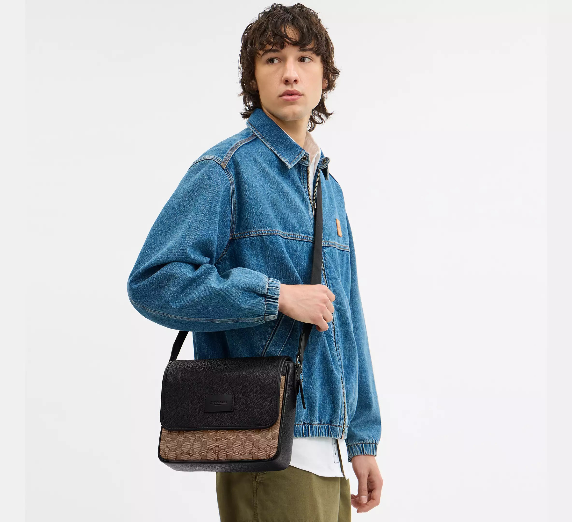 Coach Sprint Map Bag 25 In Signature Jacquard  - Gunmetal