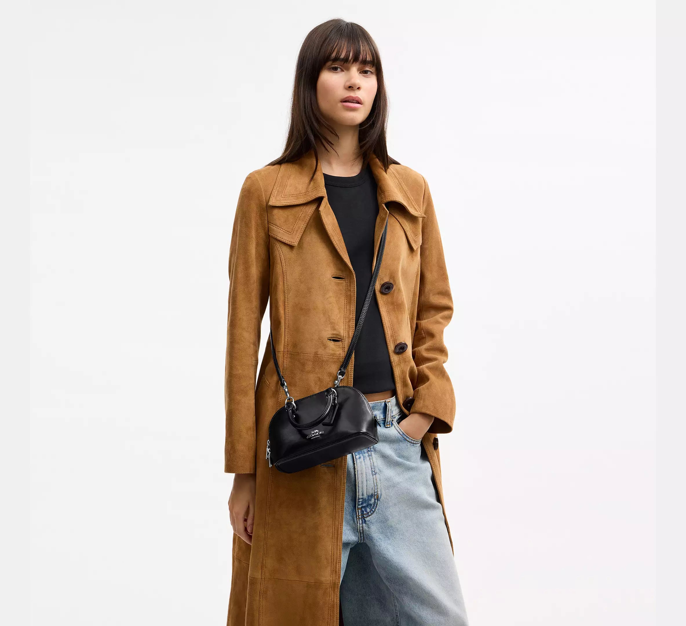 Coach Lara Mini Satchel Bag - Silver/Black – Kanadadan Kapına