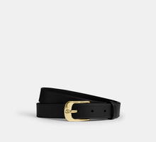 Coach C Harness Buckle Belt, 25MM  -  Gold/Black