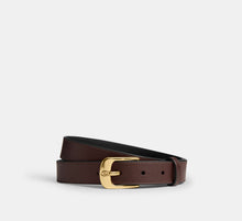 Coach C Harness Buckle Belt, 25MM  -  Gold/Maple