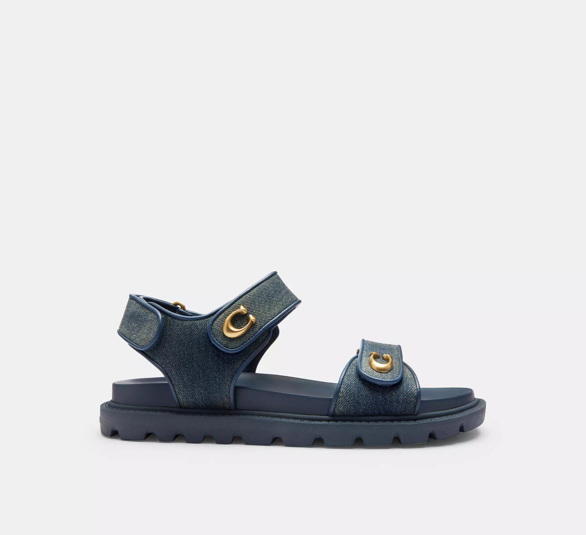 Coach Brynn Sandal In Loved Denim -  Dark Indigo