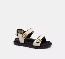 Coach Brynn Sandal  -  Chalk & Black