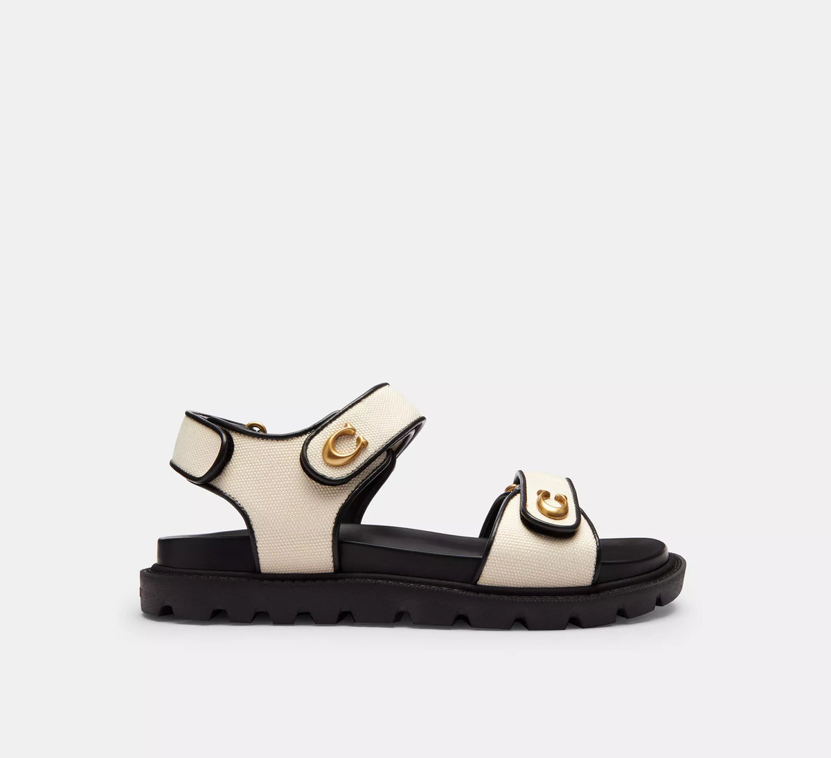 Coach Brynn Sandal  -  Chalk & Black