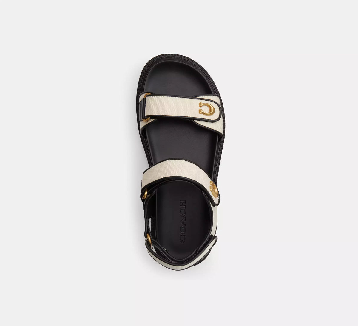 Coach Brynn Sandal  -  Chalk & Black