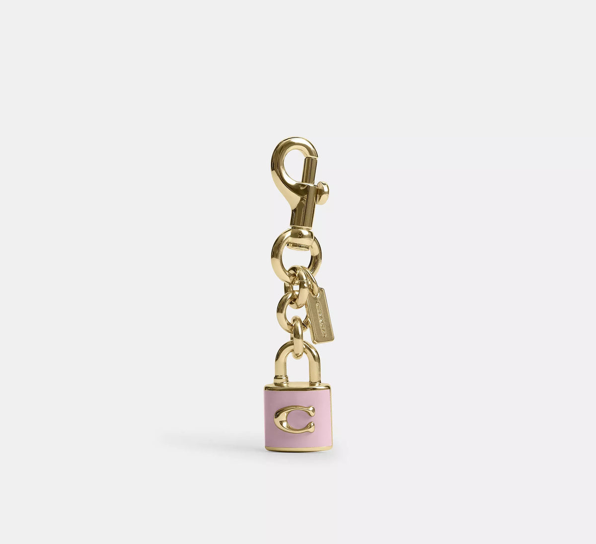 Coach Lock Bag Charm  -  Gold/Carnation
