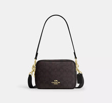 Coach Mini Carey Crossbody Bag In Signature  -  Gold/Walnut/Black