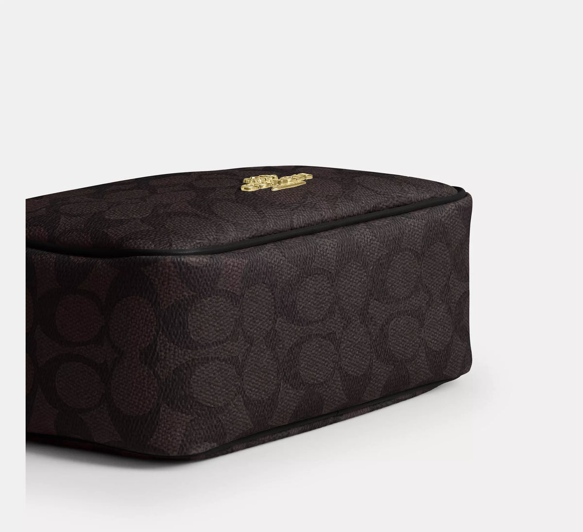 Coach Mini Carey Crossbody Bag In Signature  -  Gold/Walnut/Black