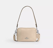Coach Mini Carey Crossbody Bag  -  Silver/Ivory