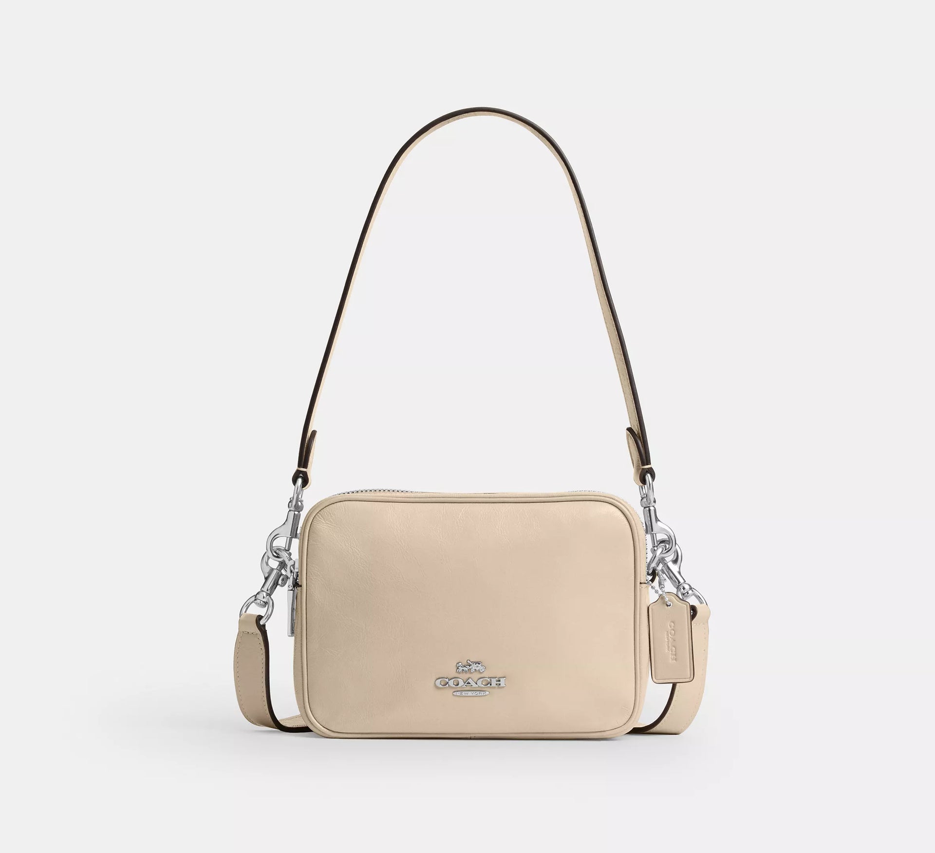 Coach Mini Carey Crossbody Bag - Silver/Ivory – Kanadadan Kapına