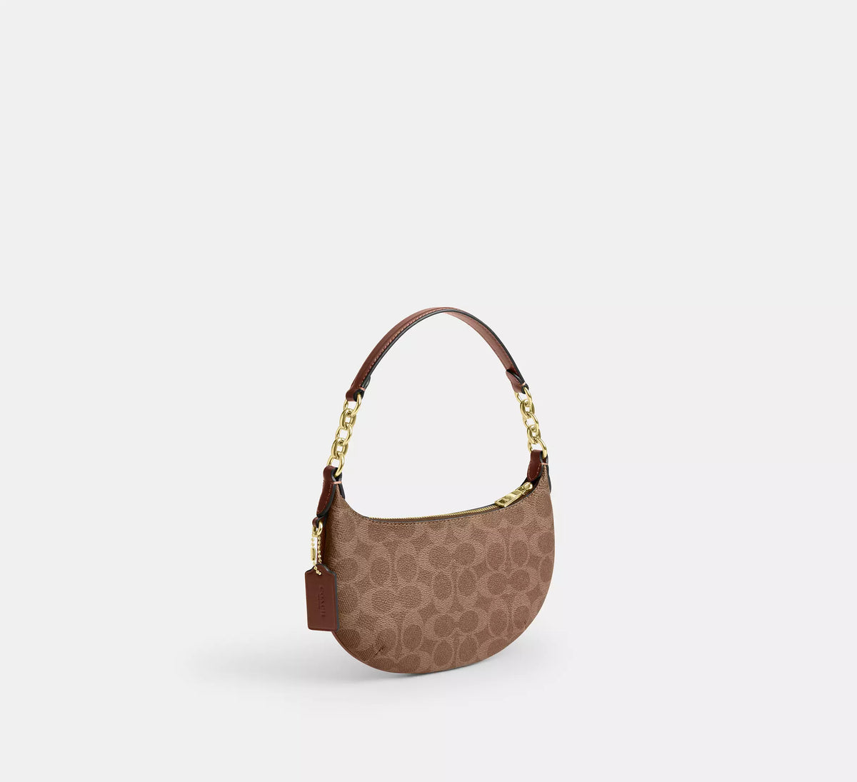 Coach Mini Payton Bag In Signature   -  Gold/Tan/Brown - Hemen Teslimde