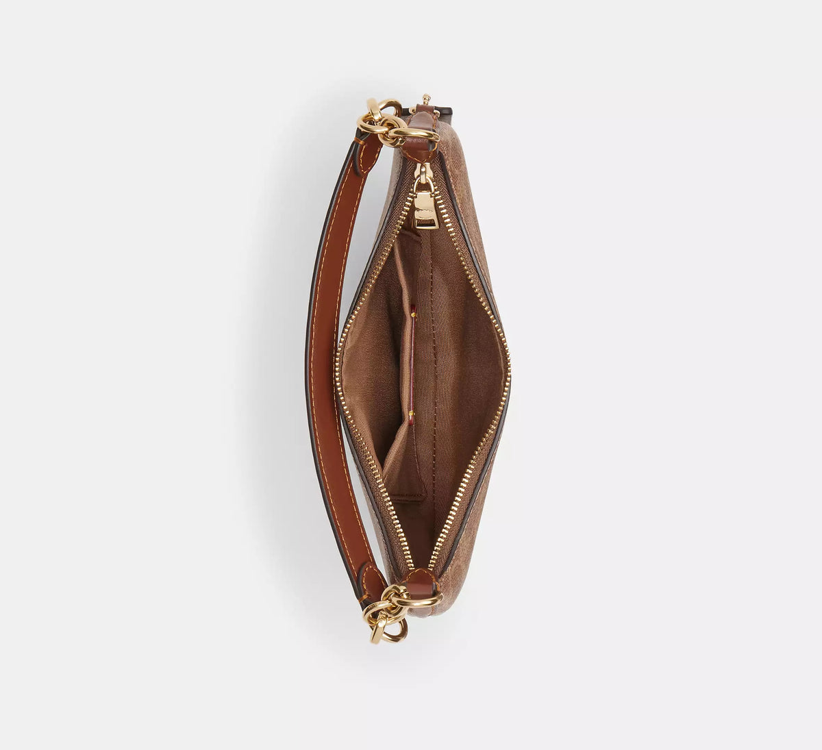 Coach Mini Payton Bag In Signature   -  Gold/Tan/Brown - Hemen Teslimde