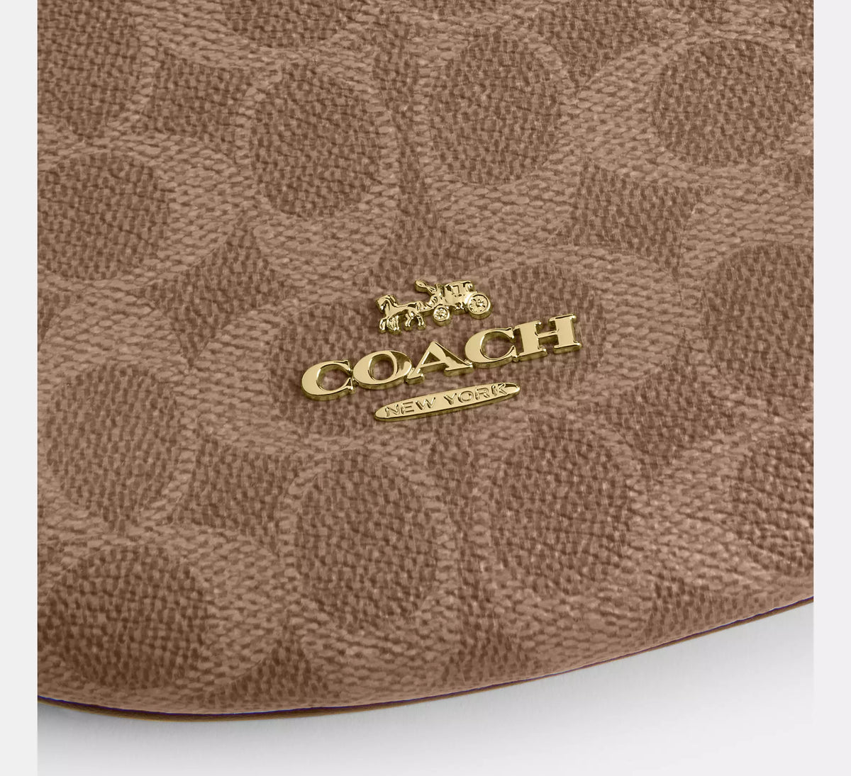 Coach Mini Payton Bag In Signature   -  Gold/Tan/Brown - Hemen Teslimde