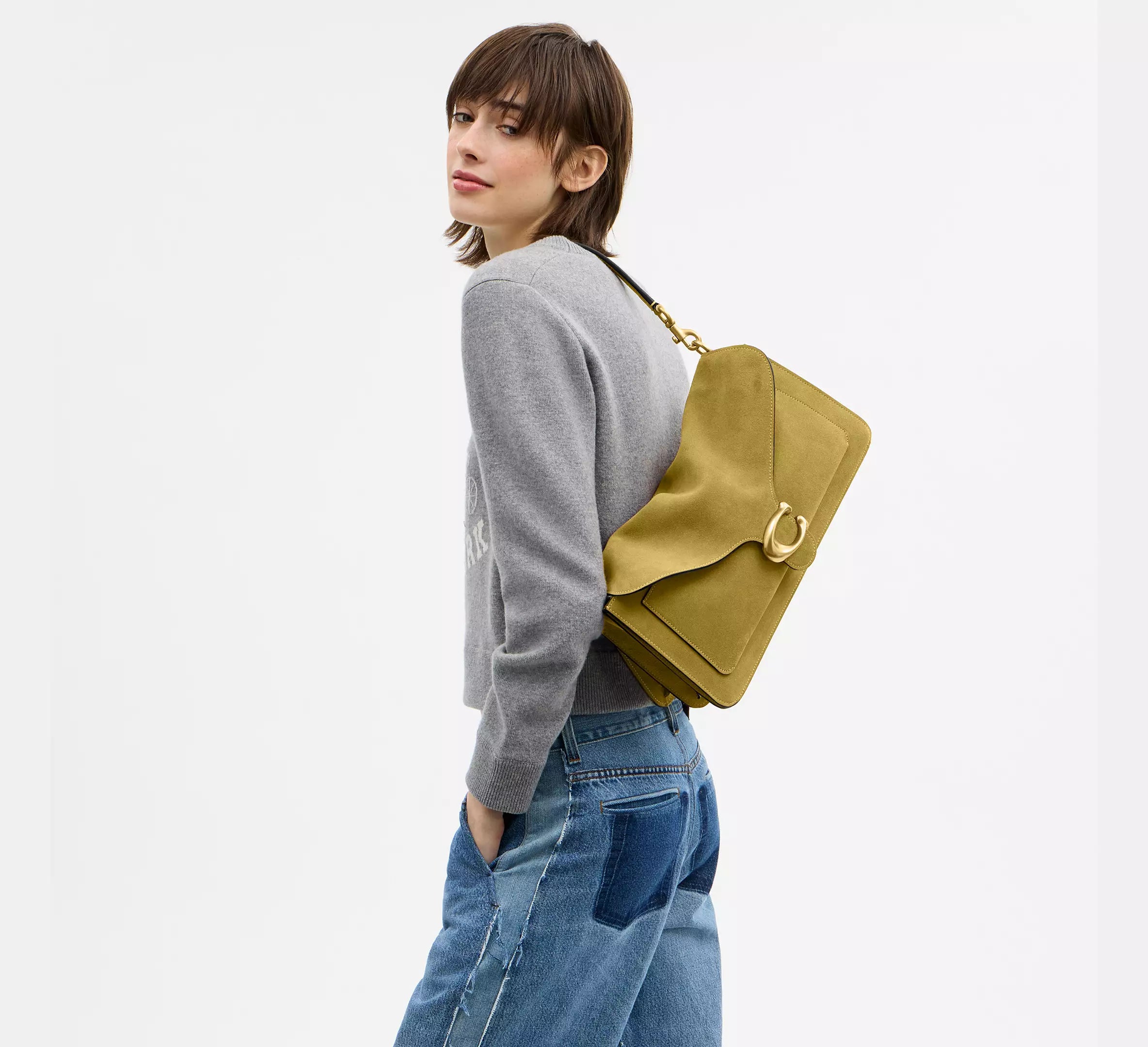 Coach Tabby Shoulder Bag 36 -  Brass/Light Citron