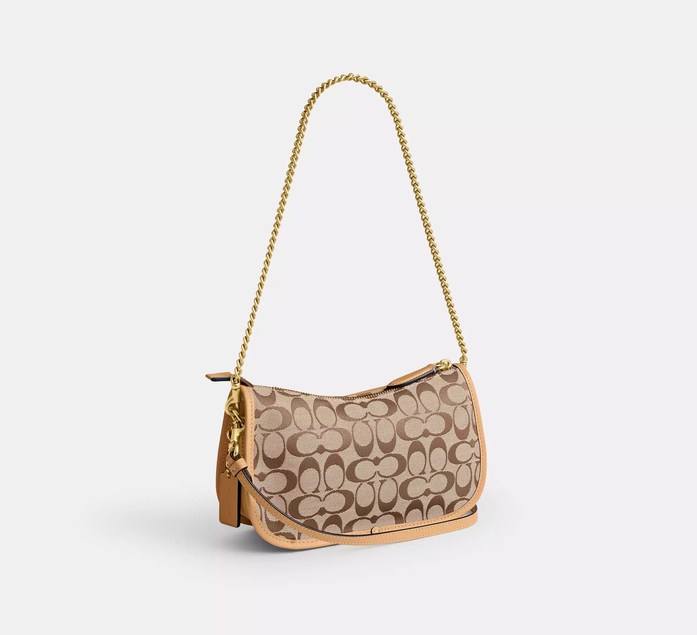 Coach Twin Turnlock Waverly Bag In Signature Jacquard - Brass