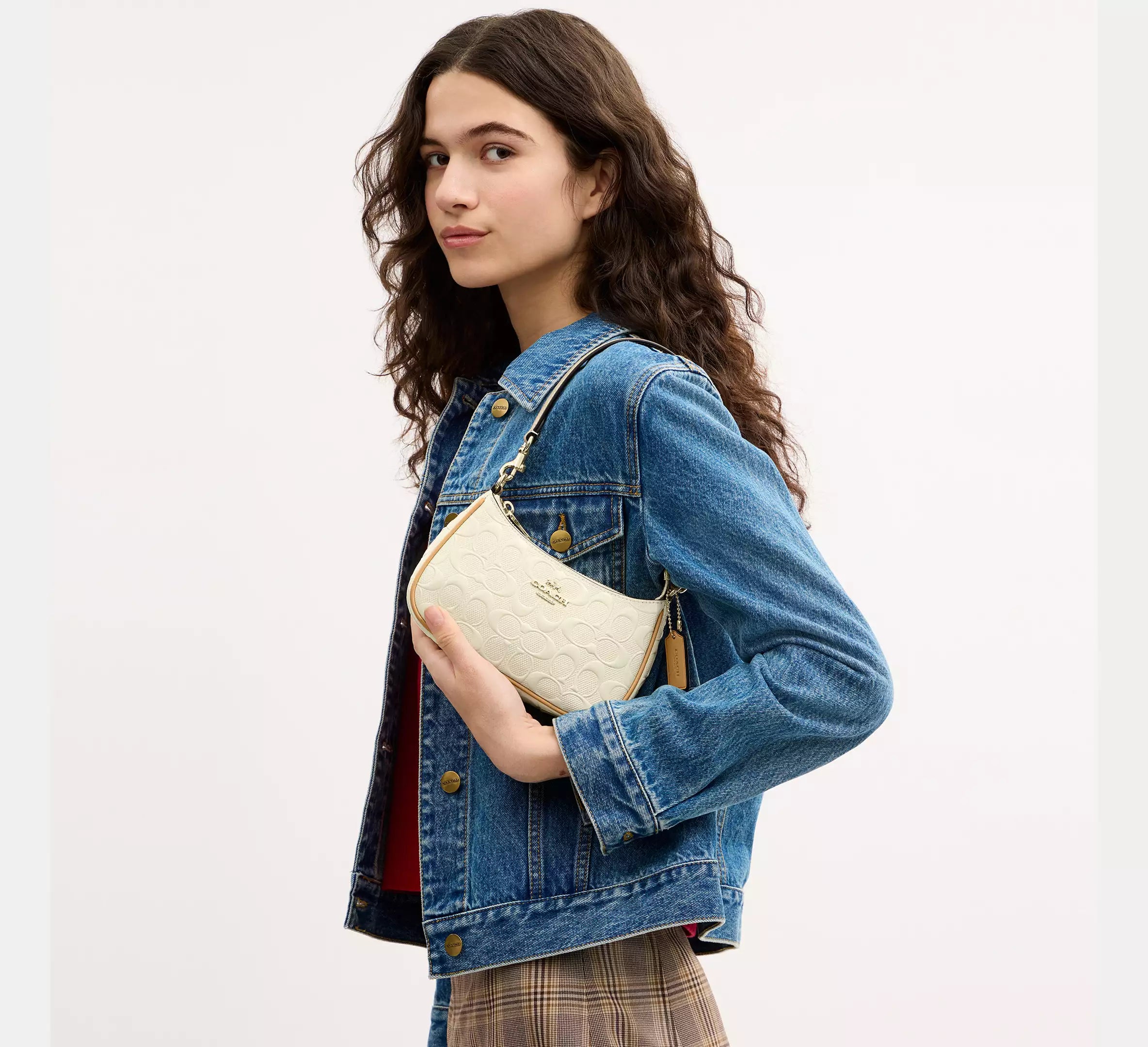 Coach Teri Mini Crossbody Bag In Signature Leather  -  Gold/Light Lemon