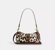 Coach Ashton Mini Shoulder Bag In Haircalf  -  Im/Dark Brown Chalk