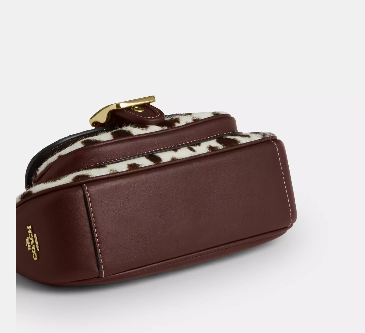 Coach Ashton Mini Shoulder Bag In Haircalf  -  Im/Dark Brown Chalk