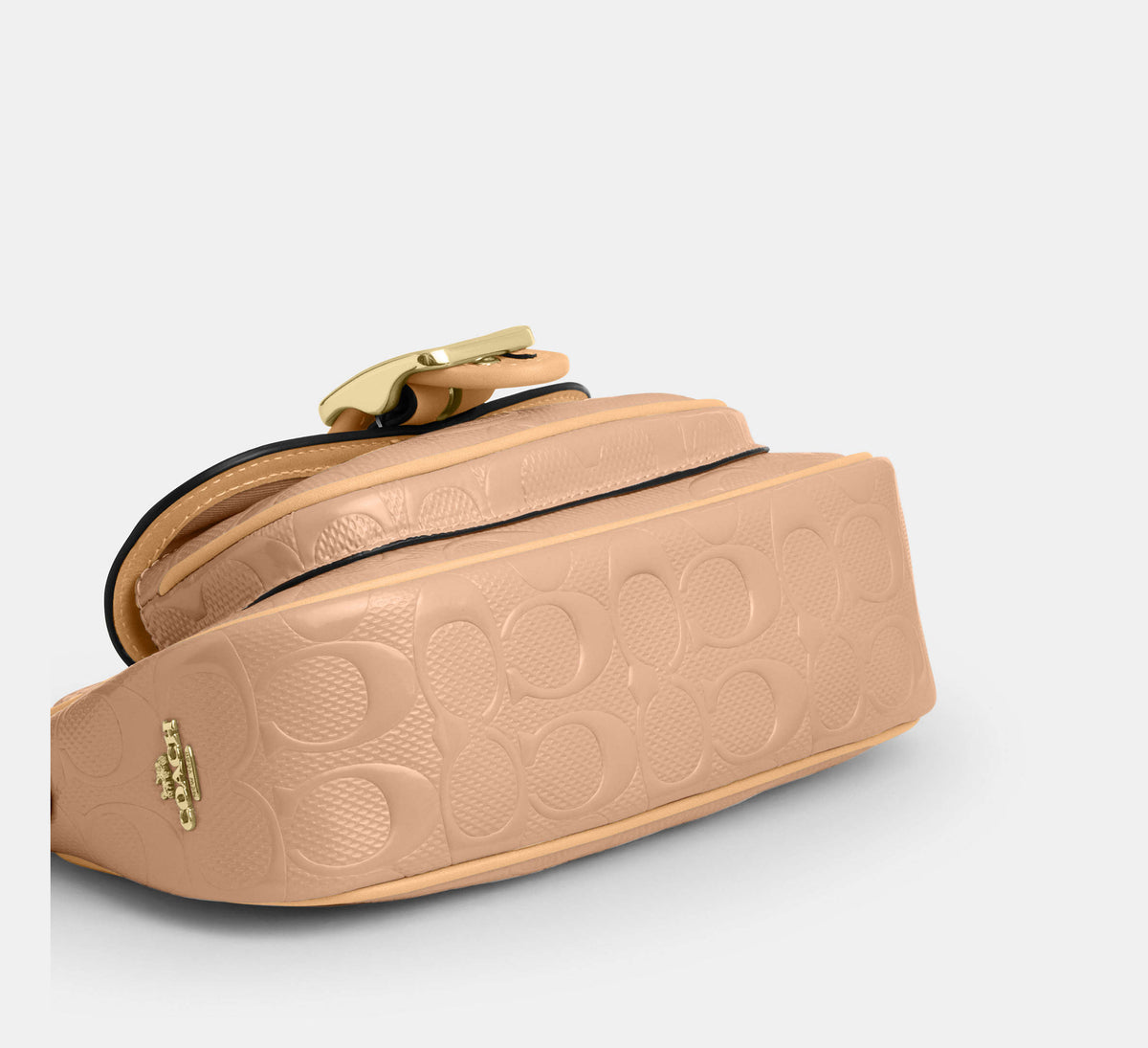 Coach Ashton Mini Shoulder Bag In Signature Leather  -  Gold/Faded Blush - Hemen Teslimde