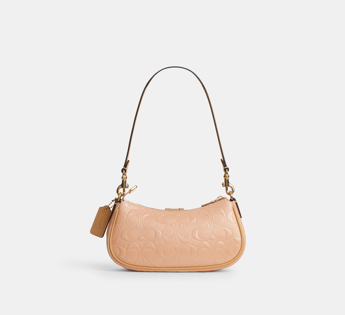 Coach Ashton Mini Shoulder Bag In Signature Leather  -  Gold/Faded Blush - Hemen Teslimde