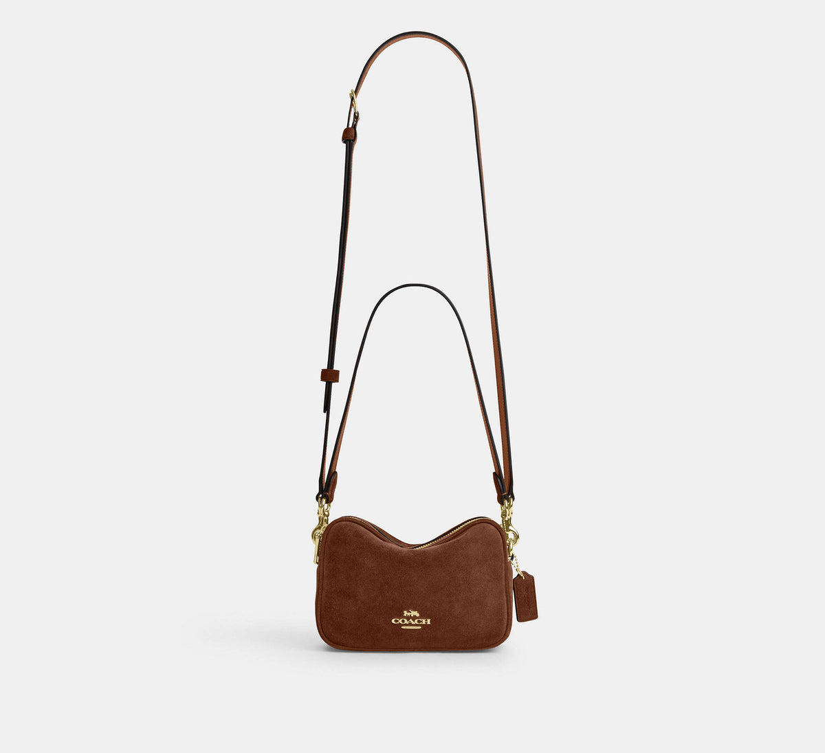 Coach Mini Carey Crossbody Bag  -  Gold/Warm Brown